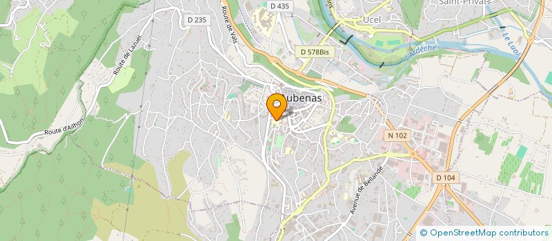 localisation de l'entreprise ASSOC FORM INFORMATIQ & RECH MULTIMEDIA à AUBENAS