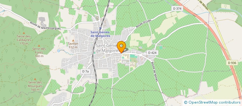 localisation de l'entreprise ASSOC FORMATION COLLECTIVE LA GESTION 30  SAINT-GENIES-DE-MALGOIRES