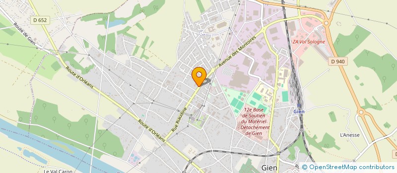 localisation de l'entreprise ASSOC FORMATION FORESTIERE DU GIENNOIS à GIEN