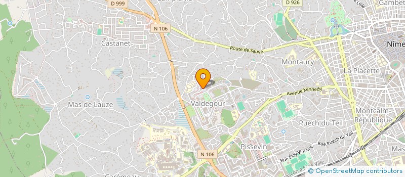 localisation de l'entreprise ASSOC FOYER DES SOURDS DU GARD  NIMES