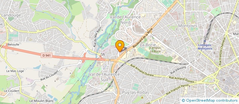 localisation de l'entreprise ASSOC FOYER JEUNES TRAVAILLEURS à LIMOGES