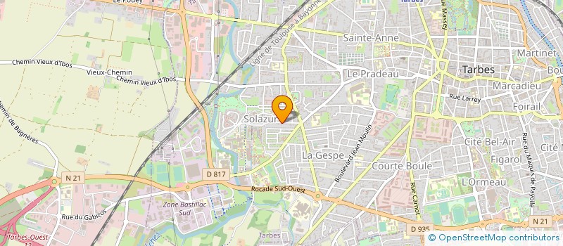 localisation de l'entreprise ASSOC. FOYER LAIQUE TARBES NORD-OUEST  TARBES