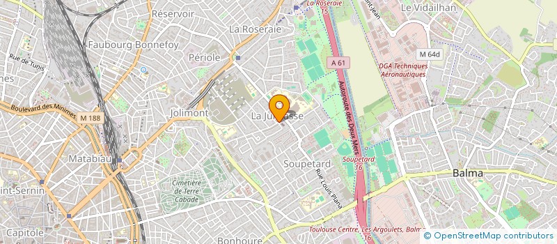 localisation de l'entreprise ASSOC FRANCAISE D'ADULTES HANDICAPES à TOULOUSE