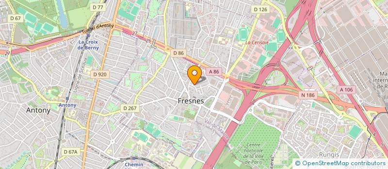 localisation de l'entreprise ASSOC FRANCILIENNE AIDE AUX SUJETS AGES  FRESNES