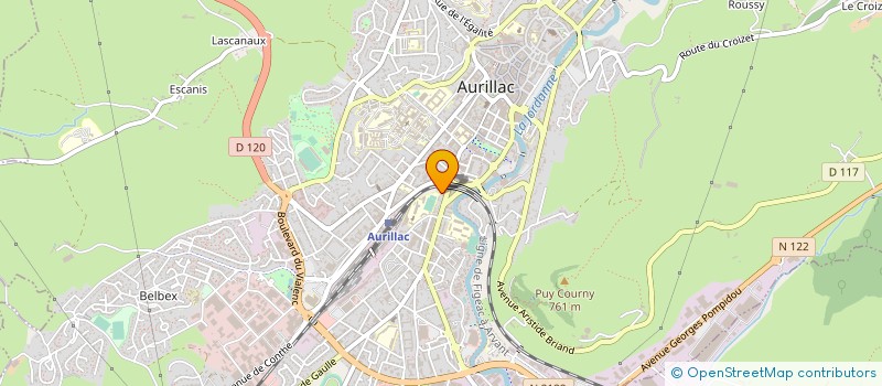 localisation de l'entreprise ASSOC FREQUENCE VERTE à AURILLAC