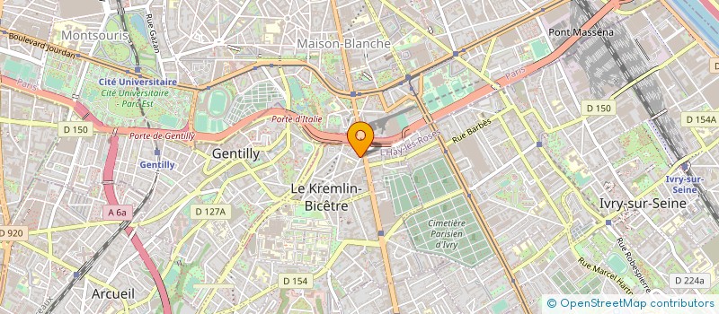 localisation de l'entreprise ASSOC FRRANCOPHONE D ESTHETIQUE  LE KREMLIN-BICETRE