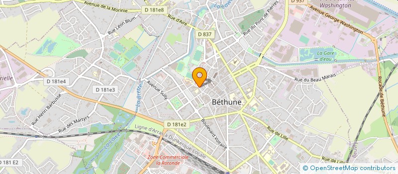 localisation de l'entreprise ASSOC GARDERIE ECOLE NOTRE DAME LOURDE à BETHUNE