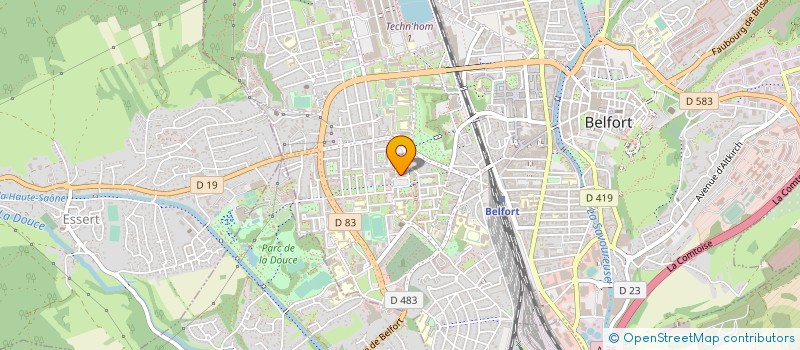 localisation de l'entreprise ASSOC GENERALE DES ETUDIANTS DE FC à BELFORT