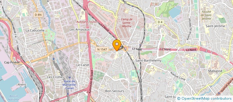 localisation de l'entreprise ASSOC GERMAINE REBOUL LACHAUD à MARSEILLE