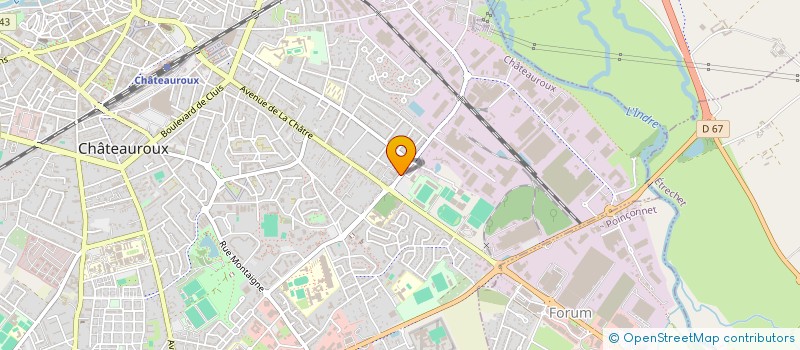 localisation de l'entreprise ASSOC GESTI RESTAUR ENTRE CRCA INDRE à CHATEAUROUX