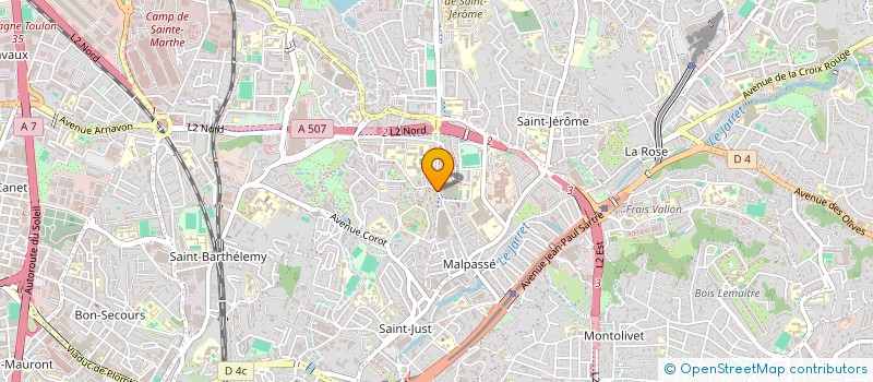 localisation de l'entreprise ASSOC GESTION ANIMAT SOCIAL MALPASSE à MARSEILLE