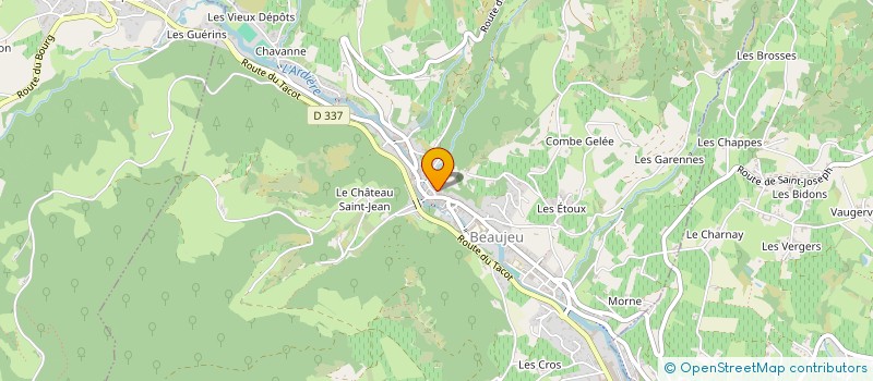 localisation de l'entreprise ASSOC GESTION CANTINE SAINTE ANGELE à BEAUJEU