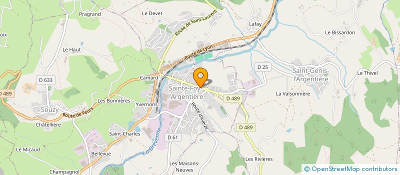 localisation de l'entreprise ASSOC GESTION CENTRE MEDICAL ARGENTIERE  AVEIZE