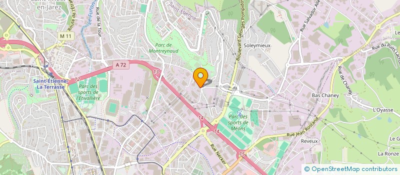 localisation de l'entreprise ASSOC GESTION DE FOYERS ET ACCUEIL  SAINT-ETIENNE