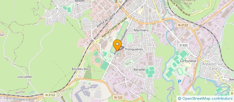 localisation de l'entreprise ASSOC GESTION ECOLE DEPART EQUITATION à AURILLAC
