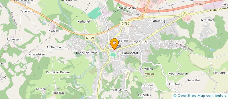 localisation de l'entreprise ASSOC GESTIONNAIRE DU CTRE MULTIMEDIA à ROSTRENEN