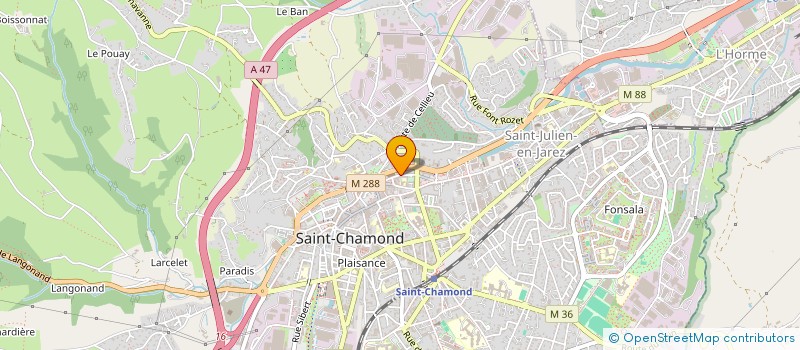 localisation de l'entreprise ASSOC GIER DU PERSONNEL PASTORAL à SAINT-CHAMOND