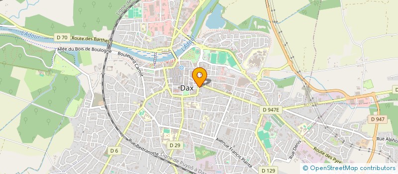 localisation de l'entreprise ASSOC GROUP EMPL TRAV FAMILIALE S OUEST à DAX