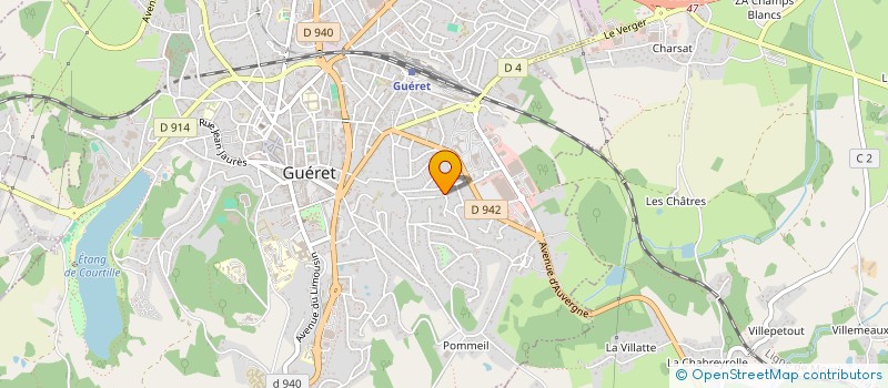 localisation de l'entreprise ASSOC GUERETOISE ENTRAINEMENT PHYSIQUE à GUERET