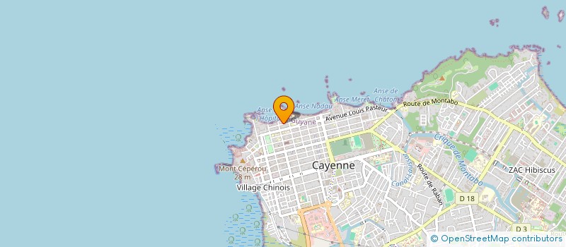 localisation de l'entreprise ASSOC GUYANNAISE DE LUTTE CONTRE LE SIDA  CAYENNE