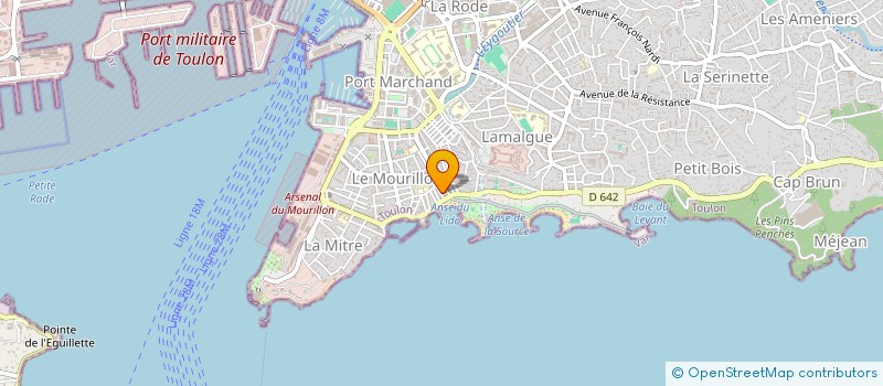 localisation de l'entreprise ASSOC GYM CLUB DU MOURILLON  TOULON