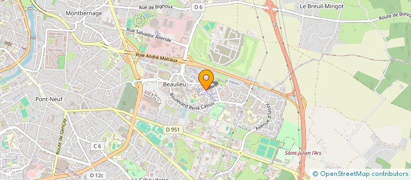 localisation de l'entreprise ASSOC GYM VOLONTAIRE DE BEAULIEU  POITIERS