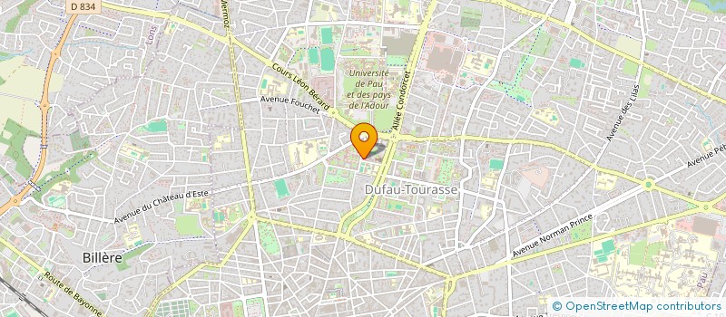 localisation de l'entreprise ASSOC GYMNASTIQUE DUFAU TOURAS à PAU