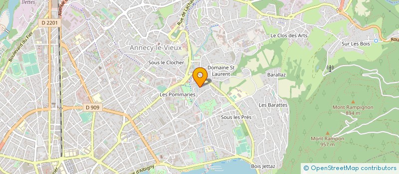 localisation de l'entreprise ASSOC GYMNASTIQUE VOLONTAIRE à ANNECY