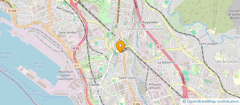 localisation de l'entreprise ASSOC GYMNASTIQUE VOLONTAIRE SAINT LOUIS à MARSEILLE