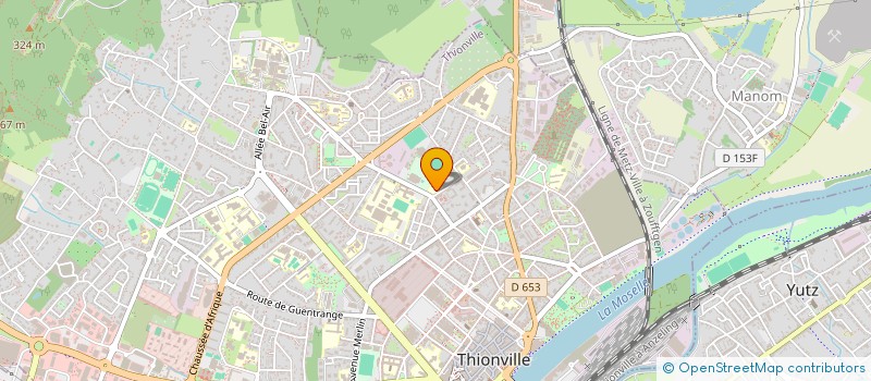 localisation de l'entreprise ASSOC HABITAT JEUNES DES TROIS FRONTIERES  THIONVILLE