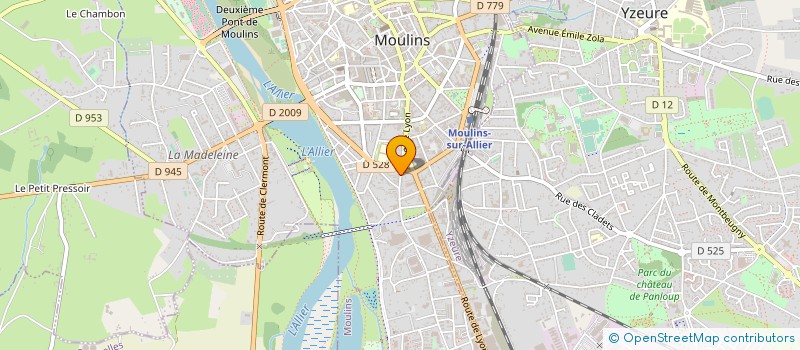 localisation de l'entreprise ASSOC HALTE HEROS 03  MOULINS