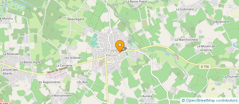 localisation de l'entreprise ASSOC HEULINOISE GESTION RESTAU ENFANTS à LA CHAPELLE-HEULIN