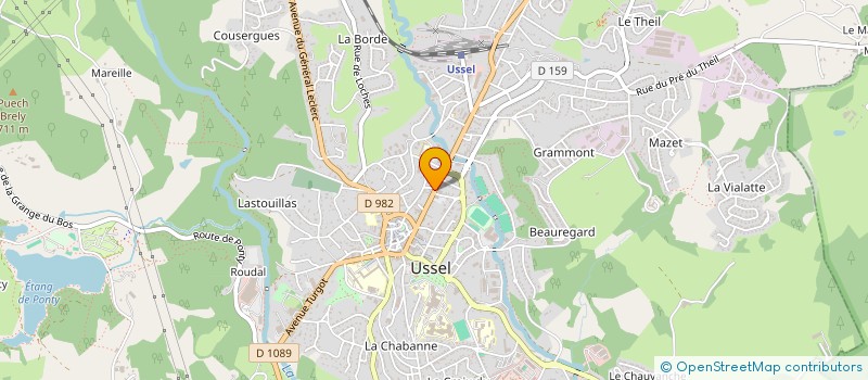 localisation de l'entreprise ASSOC HEY JOE ROCK  USSEL