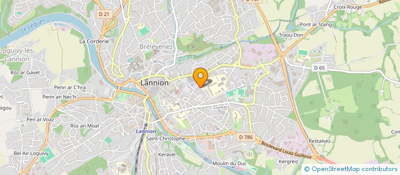 localisation de l'entreprise ASSOC HUMAN FRANCE PALESTIN AIDE MEDICAL  LANNION