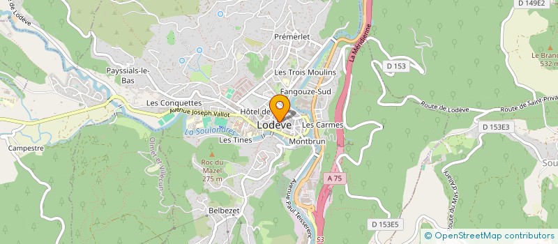 localisation de l'entreprise ASSOC I-M IDEES à LODEVE
