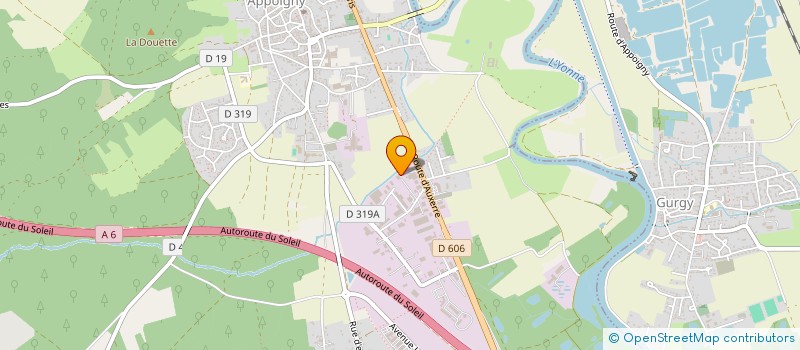 localisation de l'entreprise ASSOC ICAUNAISE DES RESTAURANTS DU COEUR à APPOIGNY