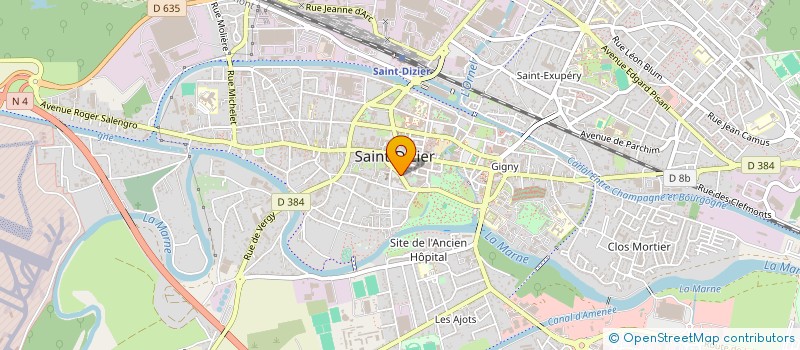localisation de l'entreprise ASSOC INDECOSA C G T à SAINT-DIZIER