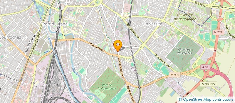 localisation de l'entreprise ASSOC INFIRMI BLOC OPERAT DIPLO ETAT EST à DIJON