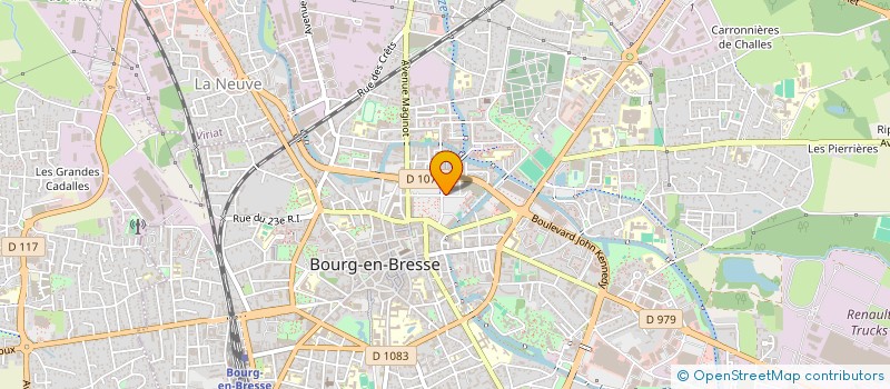 localisation de l'entreprise ASSOC INFORMAT DEFENS CONSOMMAT SALARIE 01 à BOURG-EN-BRESSE