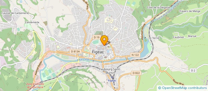 localisation de l'entreprise ASSOC INFORMATIONS MUNICIPALES FIGEAC  FIGEAC