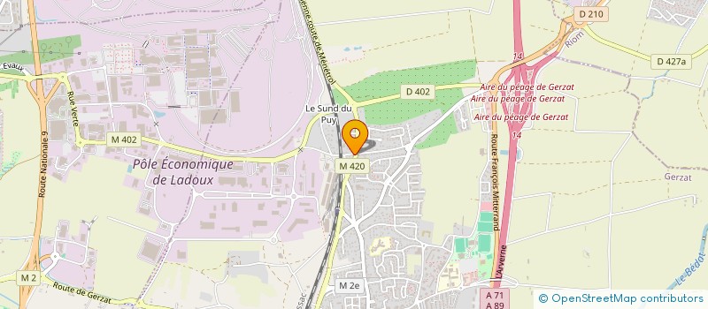 localisation de l'entreprise ASSOC INITIATIVES ET GESTION SYNERGIES  GERZAT