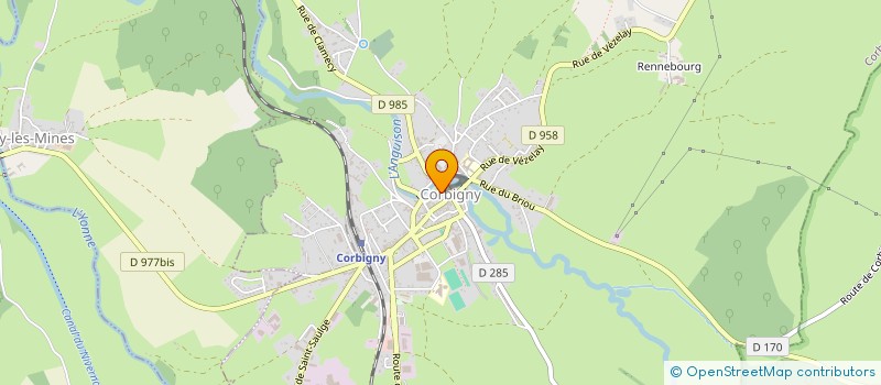 localisation de l'entreprise ASSOC.INSERTION ET L'ACCOMPAGN. SOCIAL à CORBIGNY