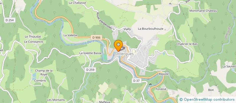 localisation de l'entreprise ASSOC INTER PSYCHO ANGLAIS DIDACTIQUE  OLLIERGUES