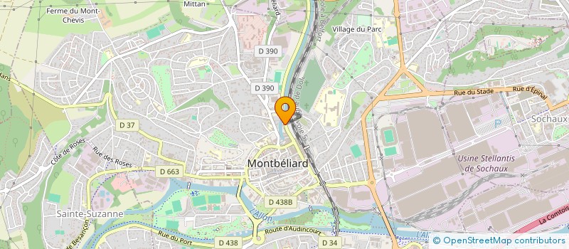 localisation de l'entreprise ASSOC INTERM FEMMES ACTIVES MONTBEL à MONTBELIARD