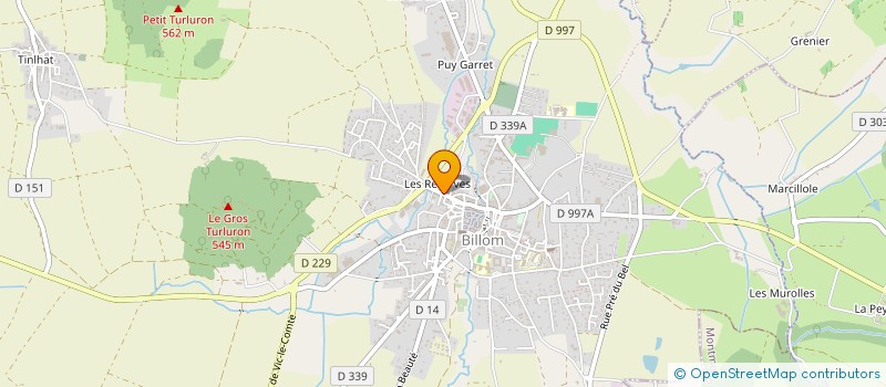 localisation de l'entreprise ASSOC INTERMEDIAIR REGION BILLOM à BILLOM