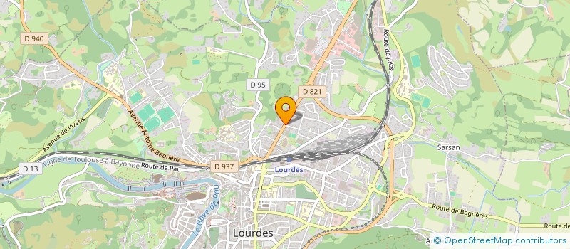 localisation de l'entreprise ASSOC JEUNES LOURDAIS CINEMA à LOURDES