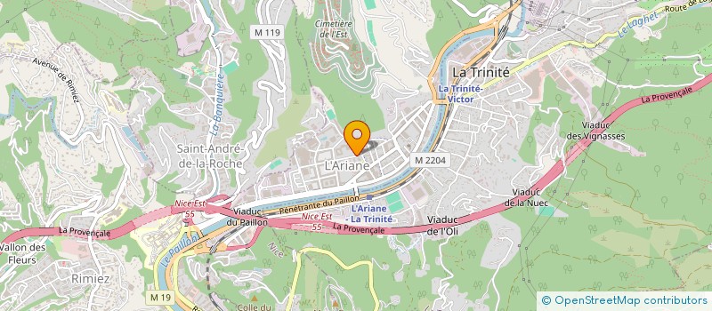 localisation de l'entreprise ASSOC JEUNESSE CLUB DE NICE à NICE