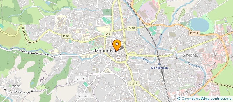 localisation de l'entreprise ASSOC JEUNESSE ET VACANCES à MONTBRISON