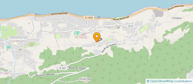 localisation de l'entreprise ASSOC JEUNESSE ET VACANCES  THOLLON-LES-MEMISES