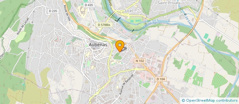 localisation de l'entreprise ASSOC JEUNESSE QUI MONTE à AUBENAS